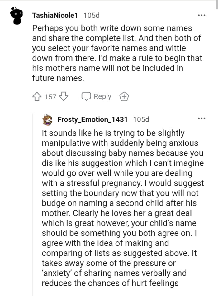 His mother's name will not be included in future names