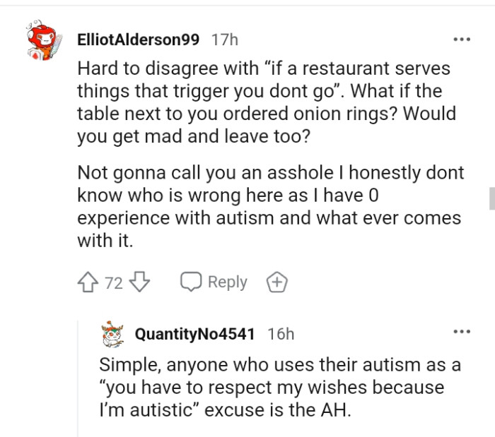 If a restaurant serves things that trigger you, don't go