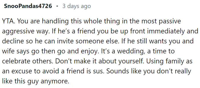 OP is being passive-aggressive.