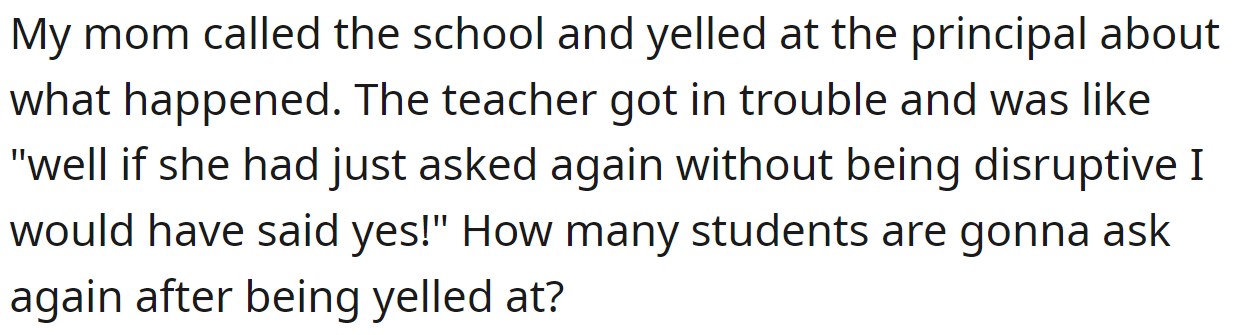 Sometimes teachers can be so cruel.