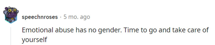 Take care of yourself, OP.