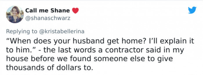 2. Assumed only her husband would understand