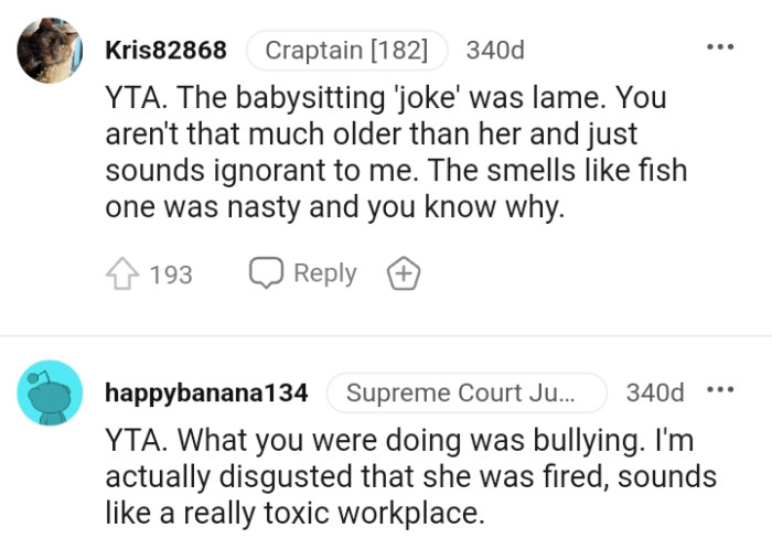 And the comments roll in...