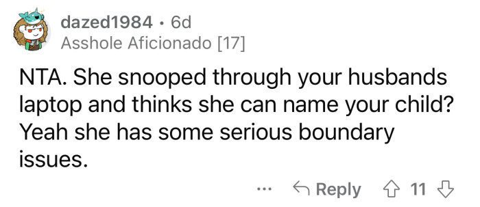 The sister doesn't even realize how ridiculous she is being.