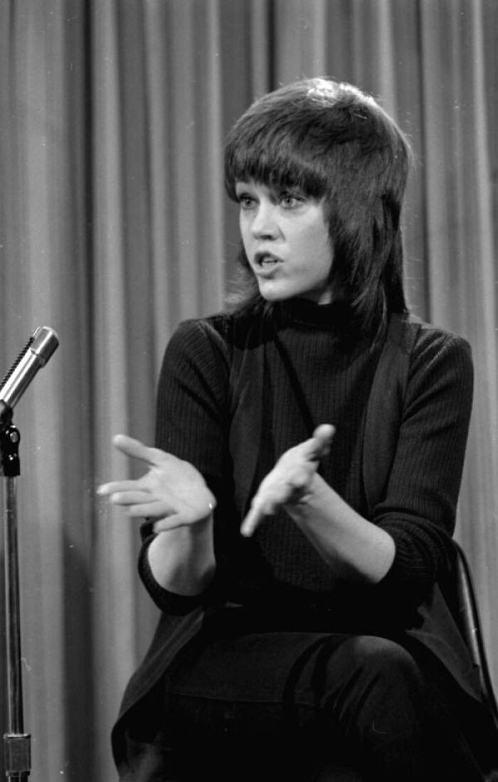 "Actress Jane Fonda Holding A Press Conference At The Capitol In Tallahassee, Florida, 1971"
