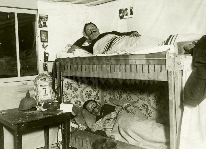 "Soldiers In Bunk Bed, 1915"