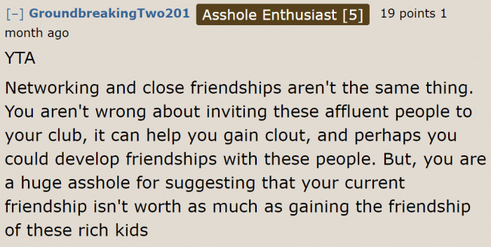 The OP hurt her friends with her words.