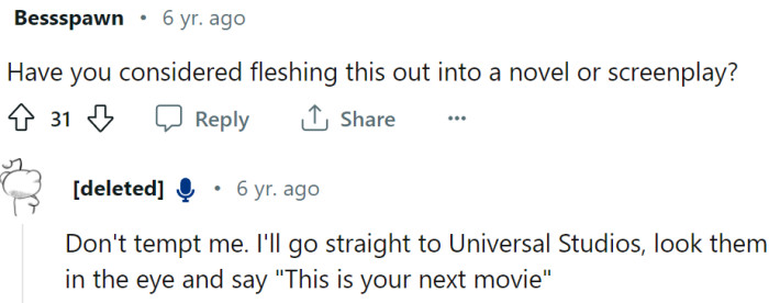 And it would make a great movie...