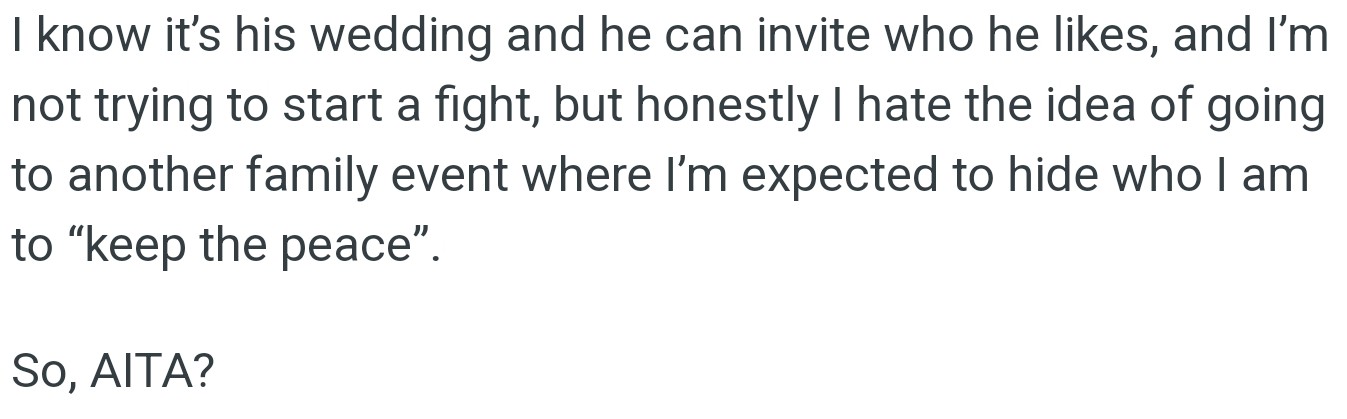 OP Definitely Won’t Accept the Idea of Hiding Who She Truly Is