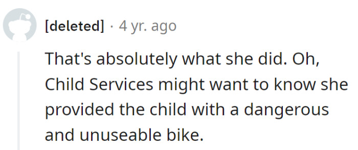 The backyard magic show continues—Child Services might marvel at bikes appearing out of thin air in the 'Garden of Improbable Toys'!