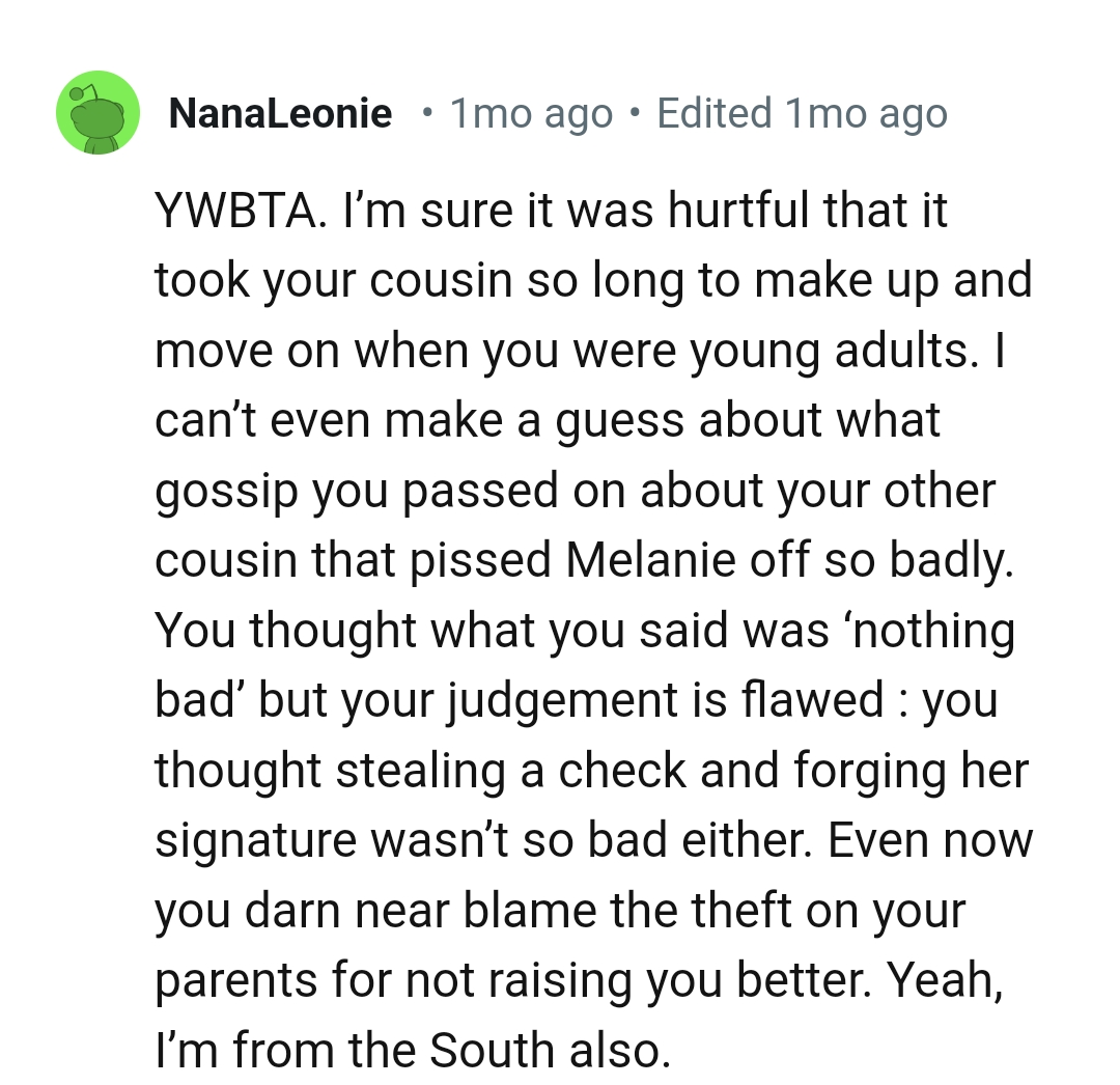 OP's judgment is flawed