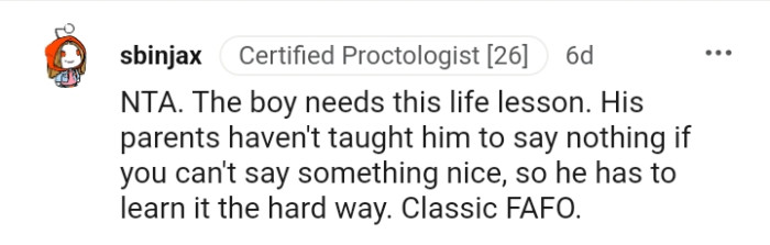 The OP's nephew has to learn things the hard way