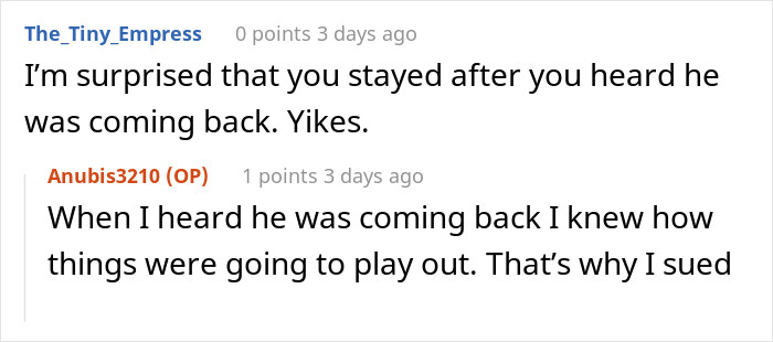 Being surprised you stayed