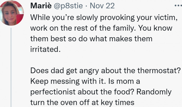 But don't forget the rest of the family; also, keep irritating them all the time: