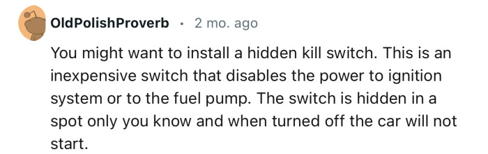 “You might want to install a hidden kill switch.”