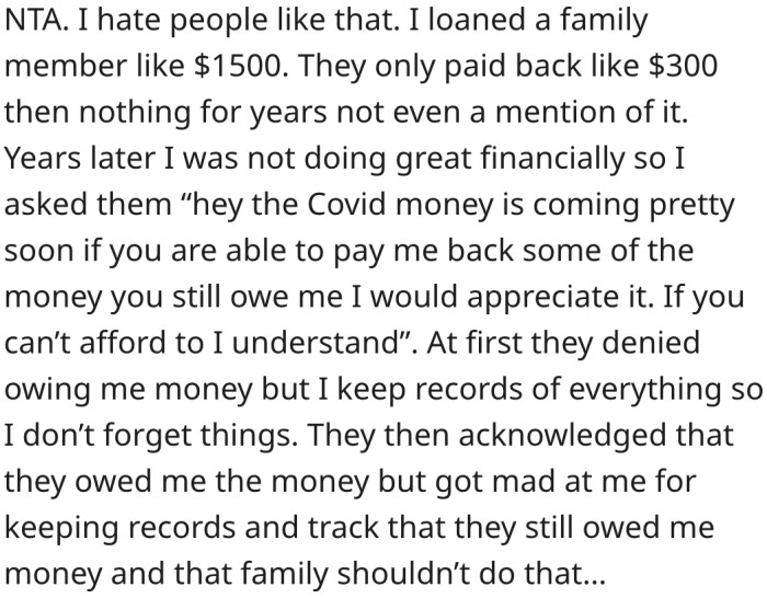 3. It's not uncommon for people to get upset when you keep records of your dealings with them.