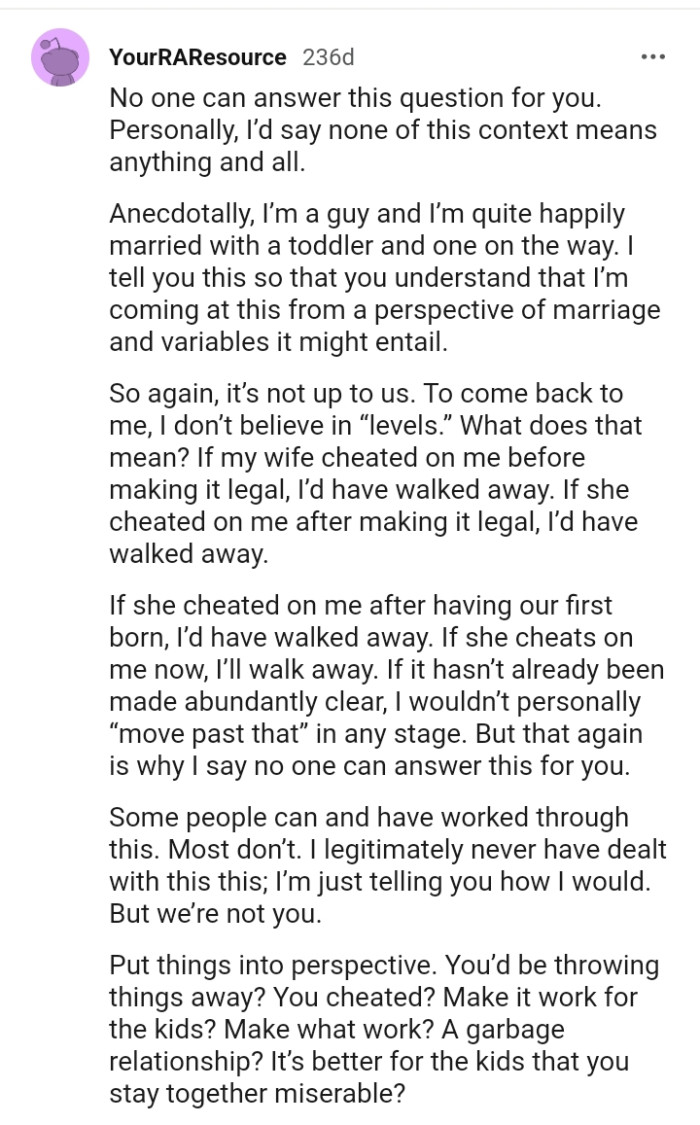 No One Can Answer Those Questions for the OP