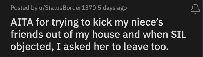 OP told them the party was over as it was after midnight.