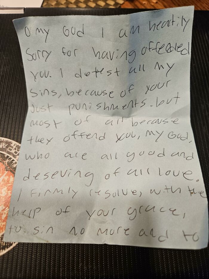 "Apology Note Found On A School Bus"