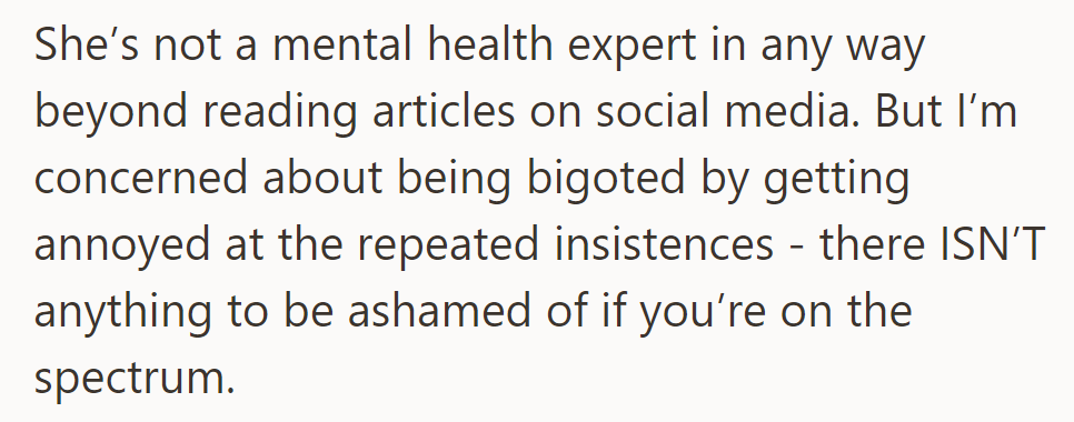 She's not an expert, just repeating assumptions.