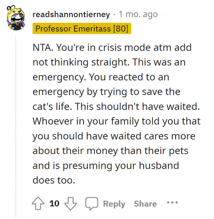 Pets > money always.