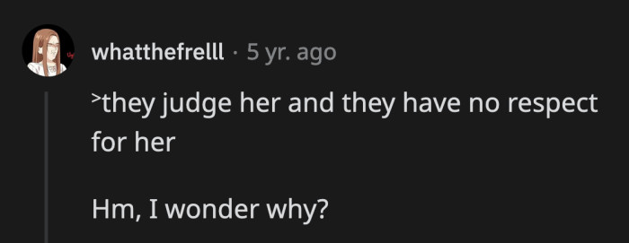 She is the finest of mothers; why on earth would her kids' grandparents judge her exemplary parenting style?