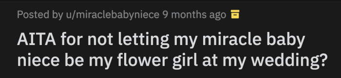 OP explained the situation to her brother's wife. SIL asked if OP's stepdaughter could carry the baby down the aisle with her.