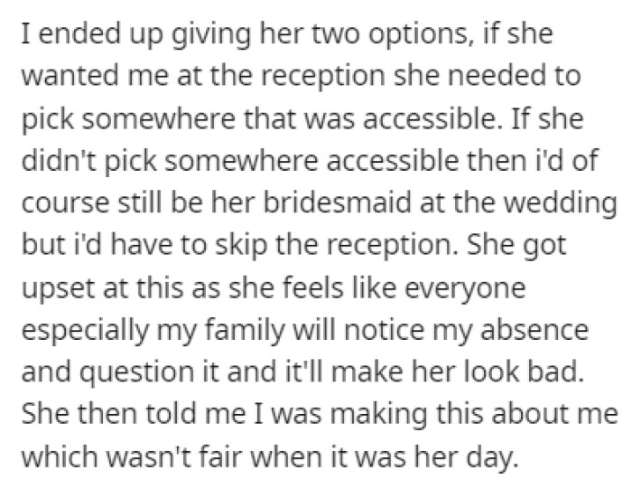 OP told the fiancée that if she wanted her at the wedding, then she would need to find a different venue
