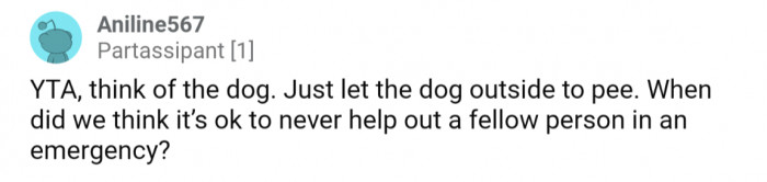 It isn't about the person - it's about the dog in need