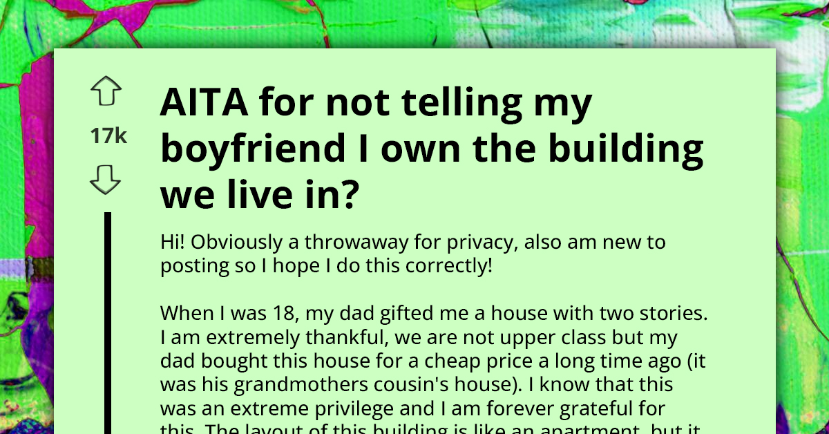 Freeloading BF Demands Half of His GF's Rental Income After Finding Out She Owns Two-Story Property