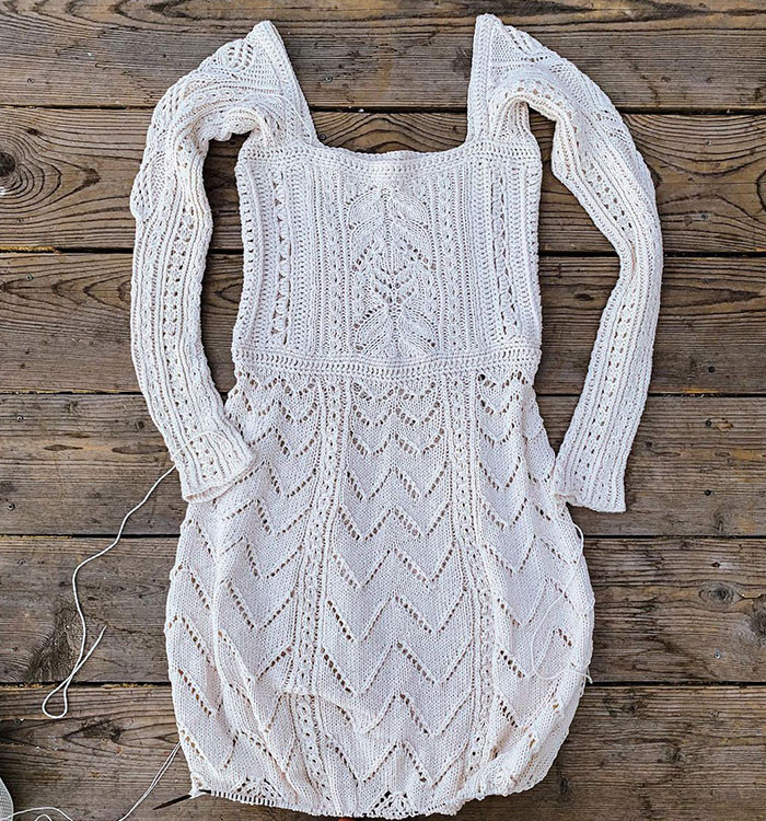 The dress is coming out fine