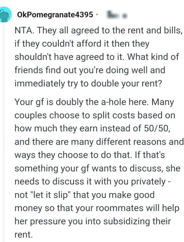 OP's girlfriend is the real AH here