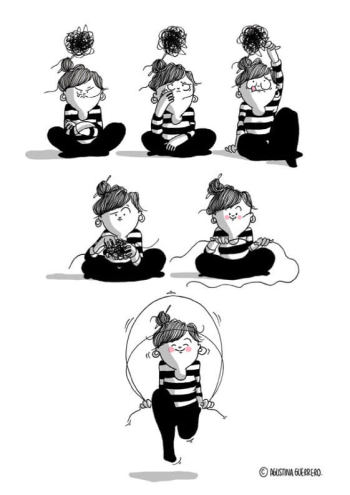 1. Calm, healthy, and happy!