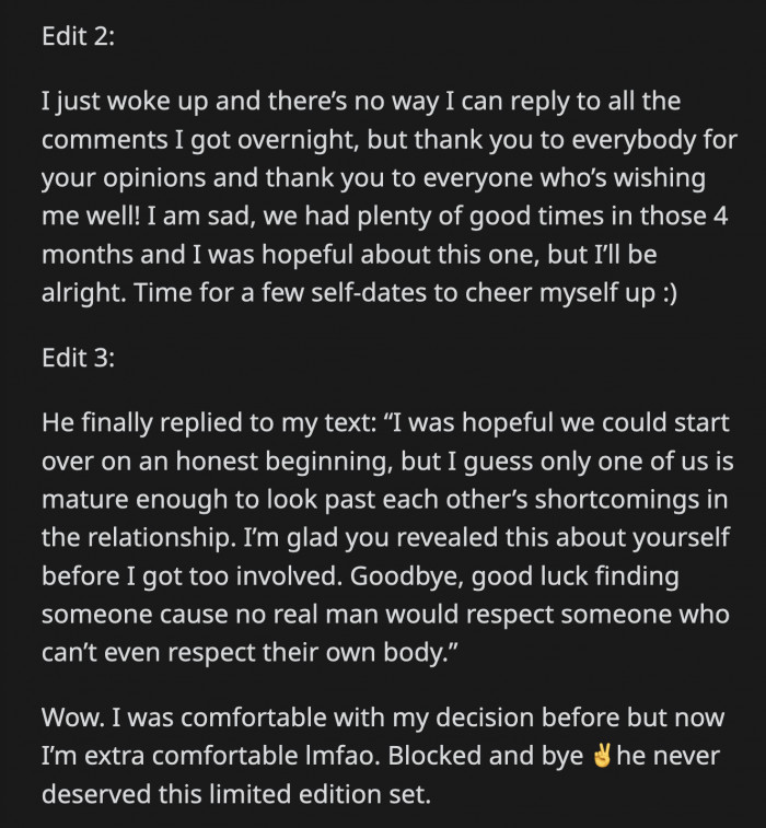 He replied the following day and tried to make everything OP's fault. His message only made OP's resolve that much stronger and confirmed that Max is indeed a sexist pig.