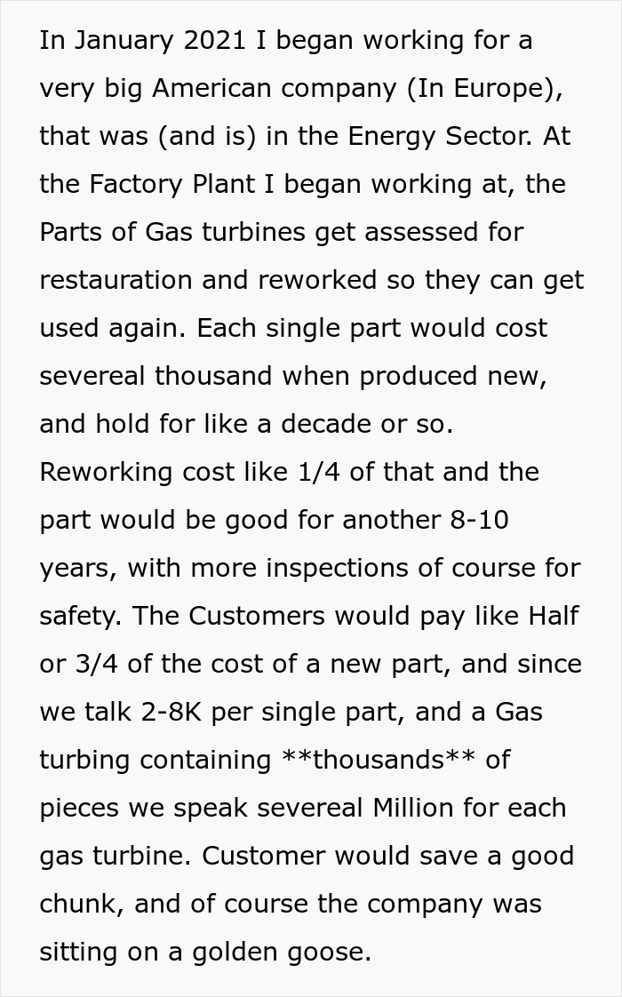 OP started working for a big American company (in Europe)