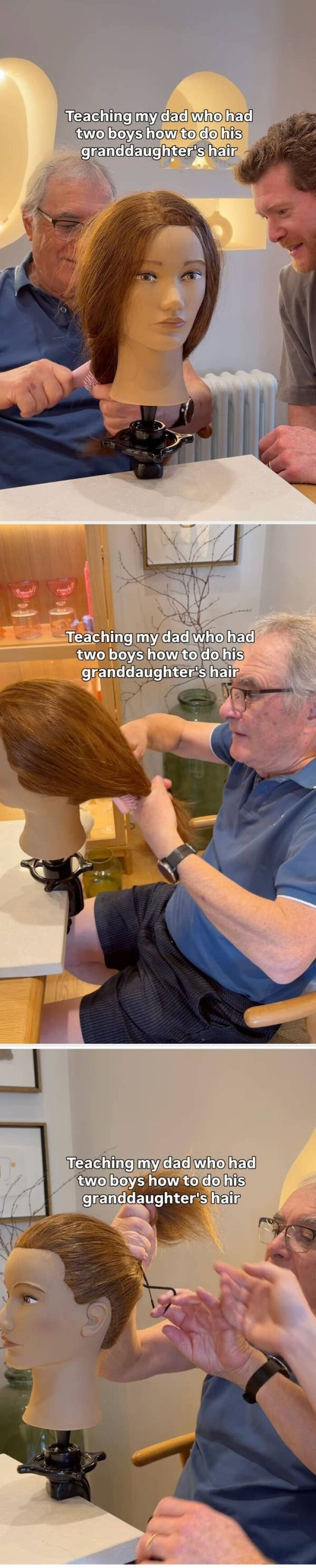 "He's Mastered The Ponytail 🥹 Next Stop The Fishtail Plait? 👀❤️"