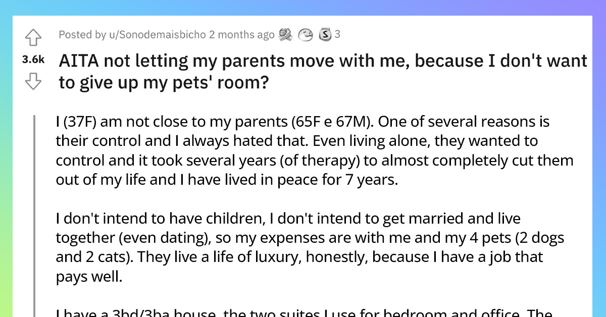 Woman's Parents Ended Up Furious In A Rented Hotel Room Because She Didn't Want To Give Up A Pet Room For Them