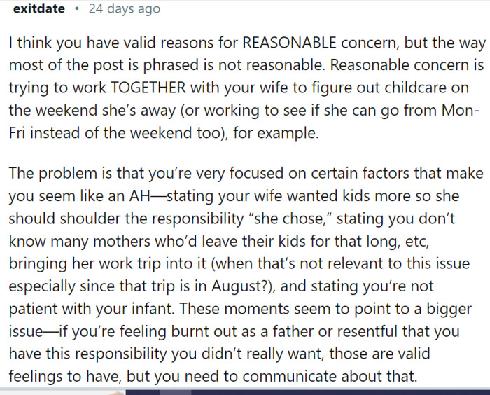 OP worded his post poorly, and people are now focusing on his sentence about not wanting kids at first...