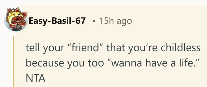 A sharp reminder that one person’s idea of freedom does not automatically come from another person’s time.