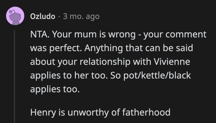 If OP's mom feels guilty for what's happening to Vivienne, then she can step up. They can't force OP to do anything she doesn't want to.
