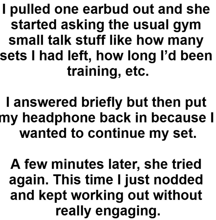 The OP put back his head phone