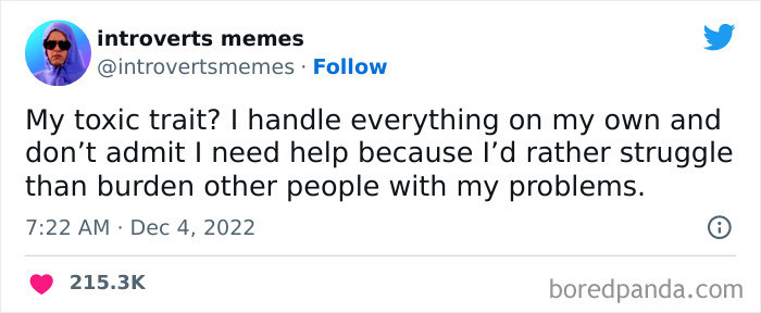 Introverts keep it to themselves.