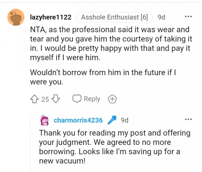 You gave him the courtesy of taking it in