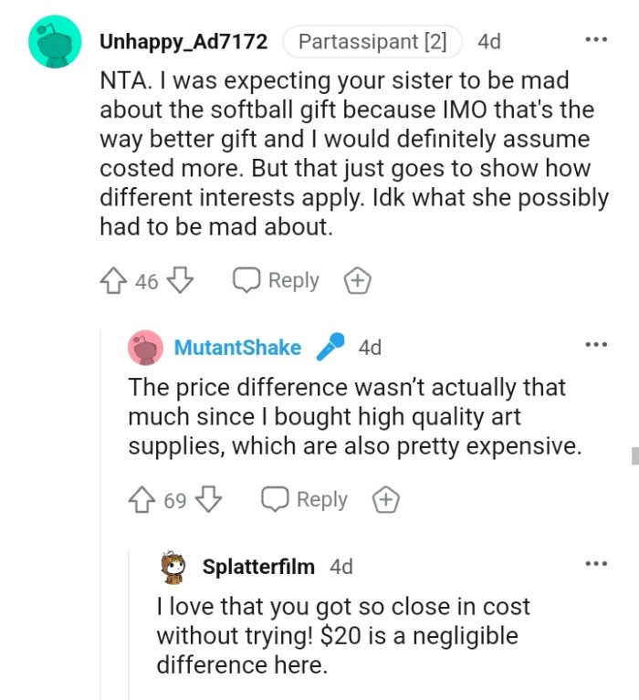 That just goes to show how different personalities apply their own thinking