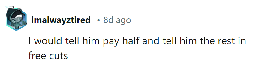 Half glass, half sass: Pay in prunes, no more cuts to the cash.