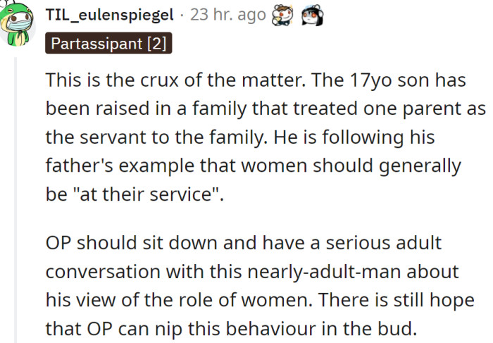 Maybe he's following his father's example