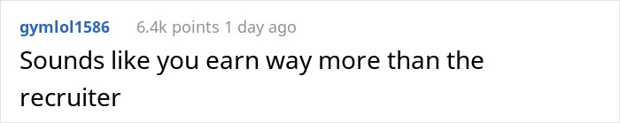 And she was just bitter about it.