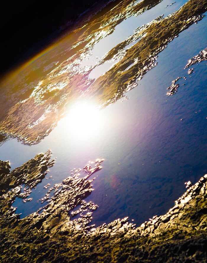 "A Puddle At Sunset"