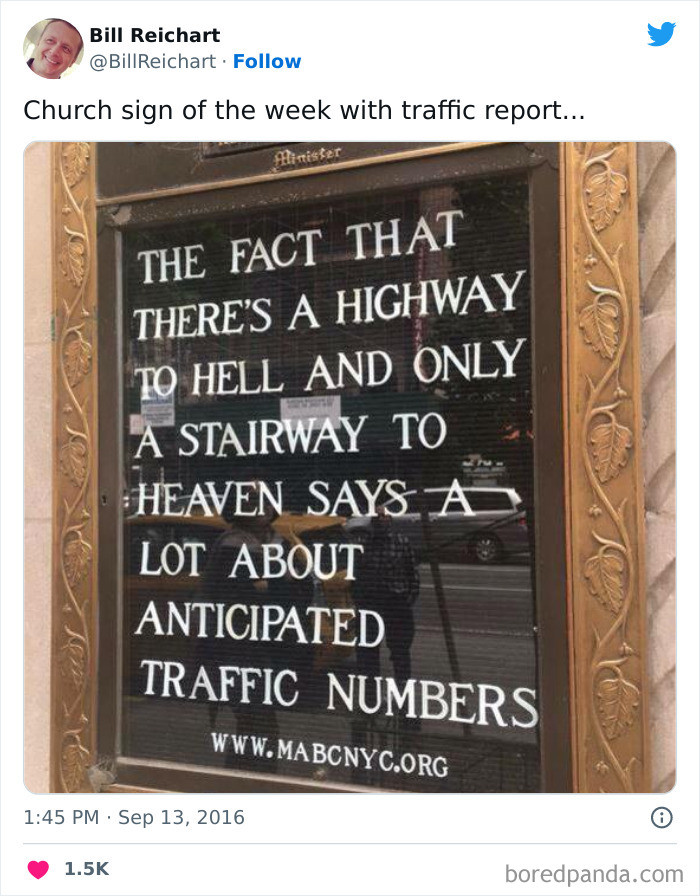 34. Church Sign of the Week with Traffic Report