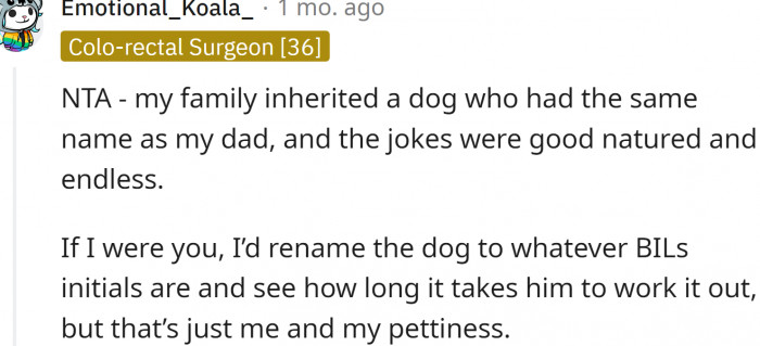 OP could be petty, like this Redditor suggests: